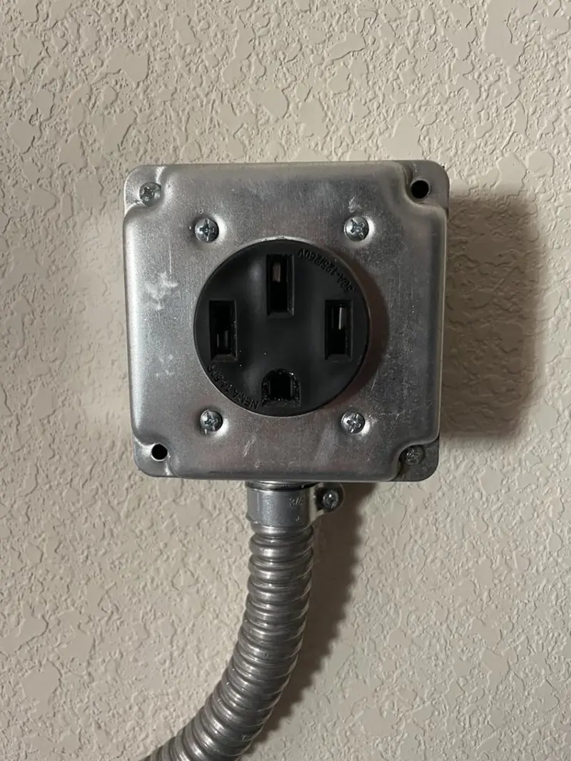 NEMA 14-50 outlet installed for Electrical Panel Upgrade in Burns